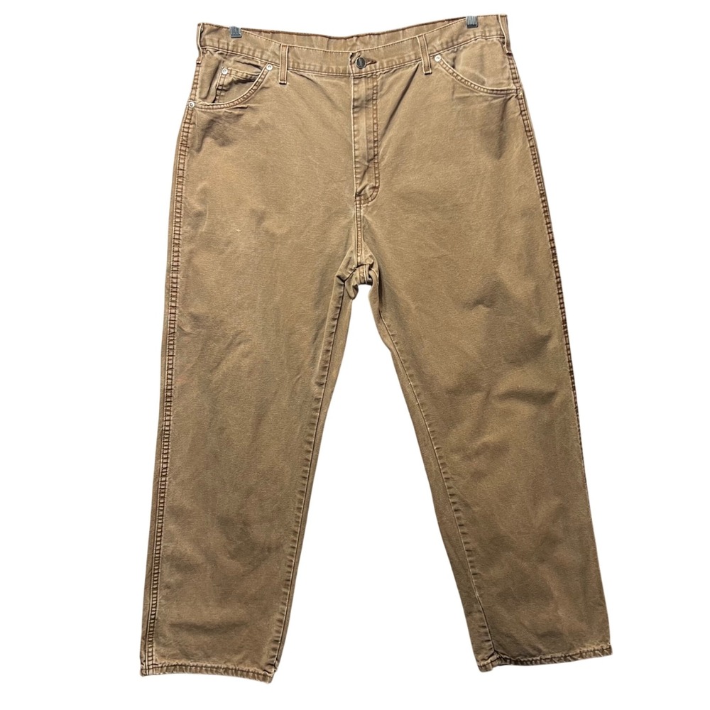 Dickies Men's 40x30 Brown Work Pants Relaxed Fit Utility Canvas Carpenter‎